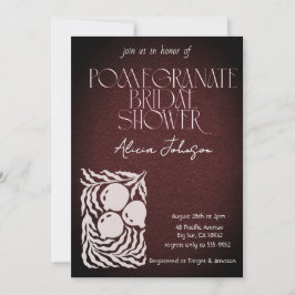 Brautparty der Blushing Pomegranate Branch Einladung