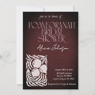 Brautparty der Blushing Pomegranate Branch Einladung