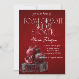 Brautparty der Blushing Pomegranate Branch Einladung
