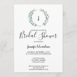 Brautparty der botanischen Aquarellfärbung Einladung