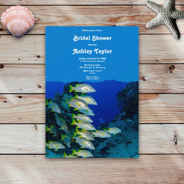 Brautparty der Küstenfischerei unter Wasser Einladung