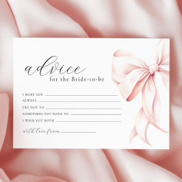 Brautparty der rosa Bow-Ratenkarte Briefpapier