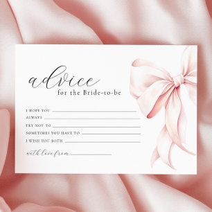 Brautparty der rosa Bow-Ratenkarte Briefpapier