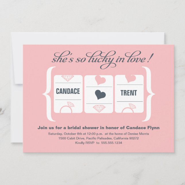 Brautparty der Schlitzmaschine Einladung (Vorderseite)