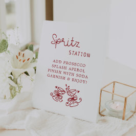 Brautparty der Spritz-Station Sockelschild