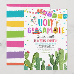 Brautparty des Heiligen Guacamole Fiesta Cactus  Einladung