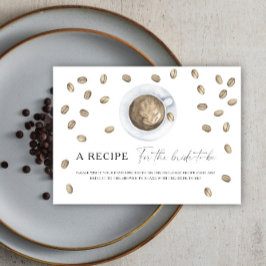 Brautparty des Kaffees Rezept für die Braut Begleitkarte