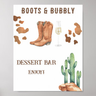 Brautparty-Dessertbar 'Stiefel und Sprudel' Poster