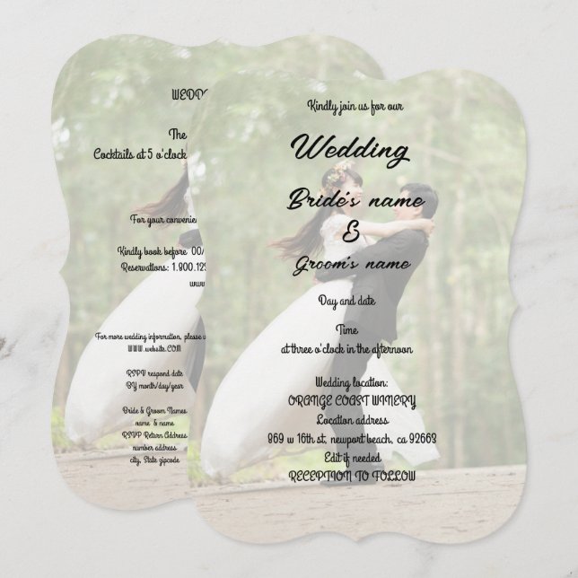 Brautparty Einladung (Vorne/Hinten)