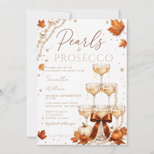 Brautparty-Einladung Fall Pearls & Prosecco Einladung
