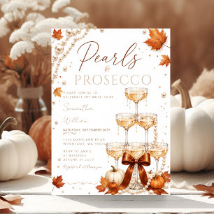 Brautparty-Einladung Fall Pearls & Prosecco Einladung