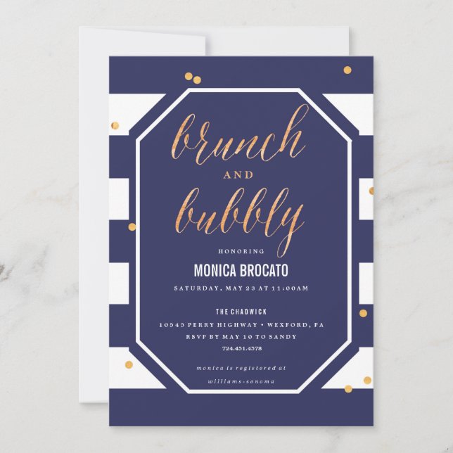 BRAUTPARTY-EINLADUNG - Marineanemonen-Blume Einladung (Vorderseite)