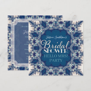 Brautparty-Einladung Navy Blau + Creme Delight Einladung