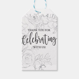 Brautparty, elegante Brautdusche Einladung Geschenkanhänger