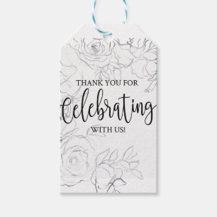 Brautparty, elegante Brautdusche Einladung Geschenkanhänger