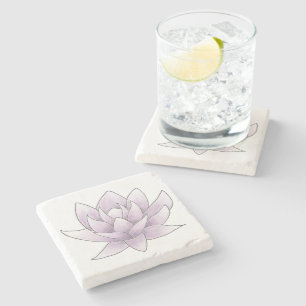 Brautparty Elegante Rosa Lotus Gefallen Steinuntersetzer