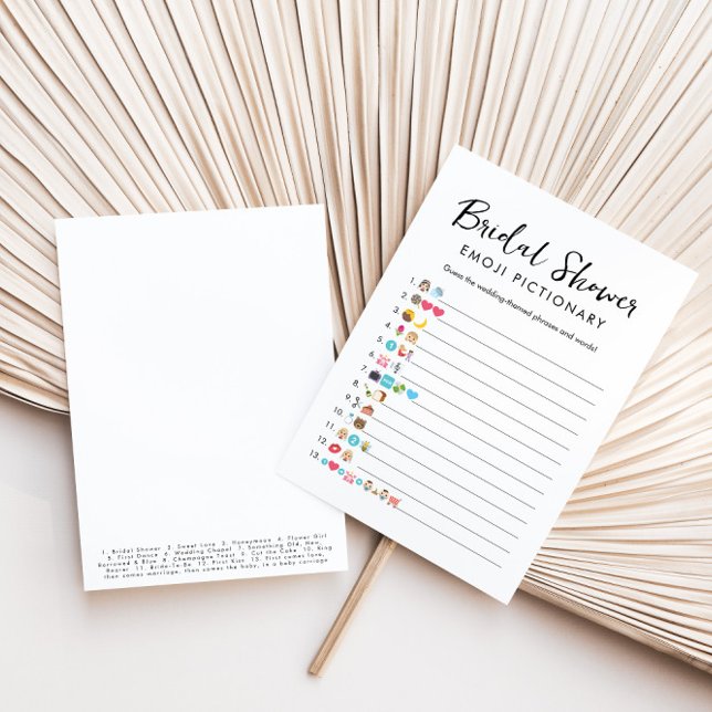 Brautparty Emoji Pictionary Game Card Einladung (Von Creator hochgeladen)