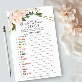 Brautparty Emoji Pictionary Pink Geometric Flyer