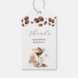 Brautparty Espresso Gefälligs Tags Dank einer Latt Geschenkanhänger