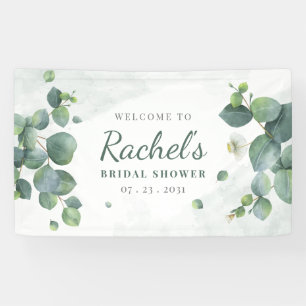 Brautparty Eukalyptus Greenery Elegante Banner