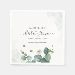 Brautparty Eukalyptus Sukkulente Vegetation Serviette