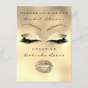 Brautparty Eye Gold Funkelnd Lippen Nr. 1:) Einladung
