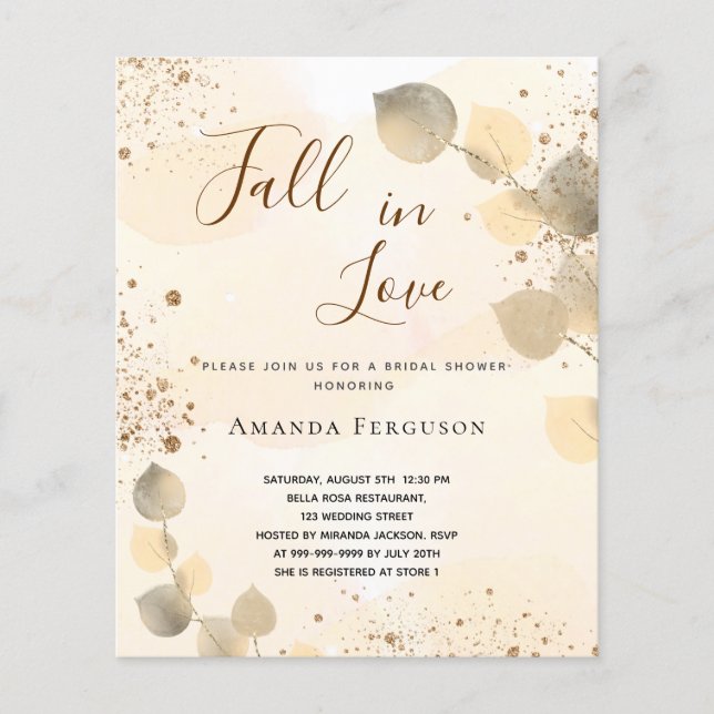 Brautparty fällt goldener Eukalyptus (Vorderseite)