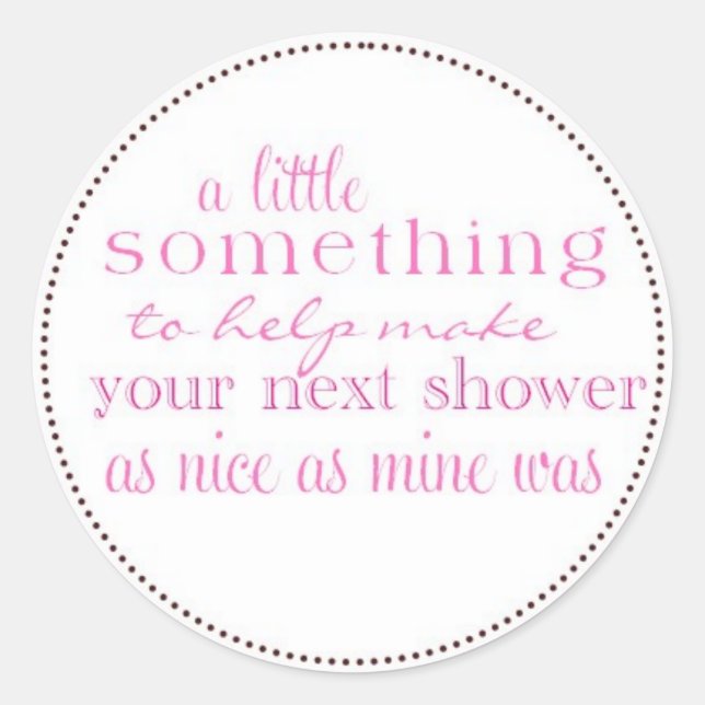 Brautparty Favor Tag Runder Aufkleber (Vorderseite)