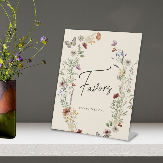 Brautparty-Favoriten für Butterfly Fall-Wildblume Sockelschild (Von Creator hochgeladen)