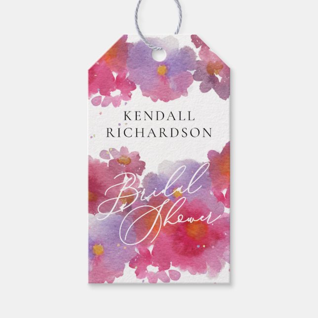 Brautparty Floral Geschenkanhänger (Vorderseite)