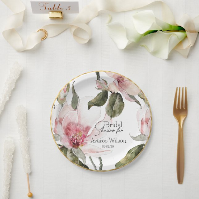 Brautparty Floral Pappteller (Hochzeit)