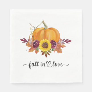 Brautparty "Floral Pumpkin Fall" Serviette