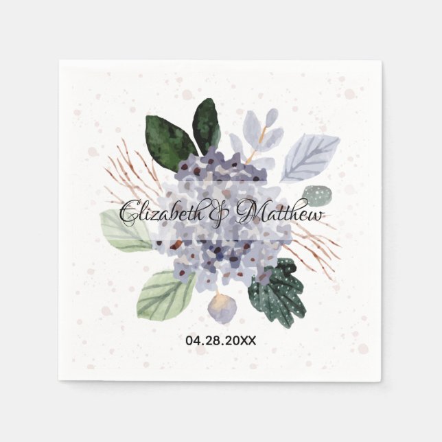 Brautparty Floral Serviette (Vorderseite)