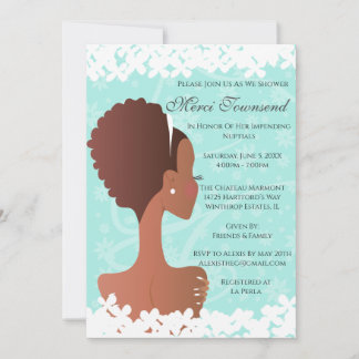 Brautparty Floral Tiffany Aquamarine Einladung
