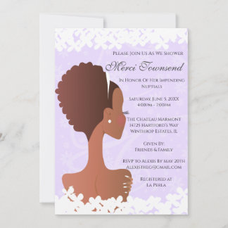 Brautparty Floral Violett Amethyst Einladung