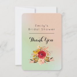 Brautparty Floral Watercolor Bouquet Danke Einladung
