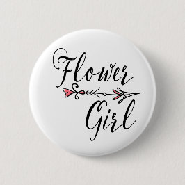 Brautparty Flower Girl Bride Tribe Arrow Button