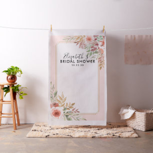 Brautparty Foto Hintergrund Moderne Elegante Blume Stoff