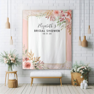 Brautparty-Foto-Hintergrund Moderne Elegante Blume Wandteppich