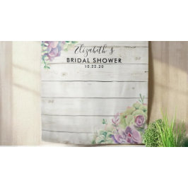 Brautparty Foto Hintergrund Sukkulentes rustikales Wandteppich