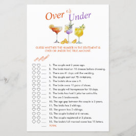 Brautparty Fruchtgetränke über oder unter dem Spie