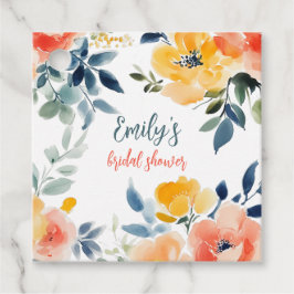 Brautparty für Aquarellblumen Geschenkanhänger