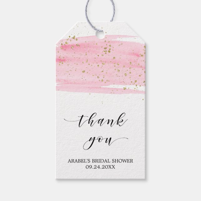 Brautparty für Aquarellfarben Vielen Dank Geschenkanhänger (Vorderseite)