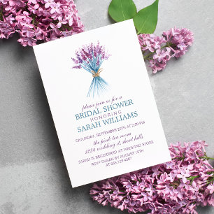 Brautparty für Aquarelllavender Einladung