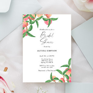 Brautparty für Aquarellpfirsiche Einladung