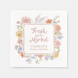 Brautparty für Blumen auf dem Markt Serviette