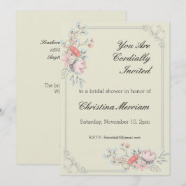 Brautparty für Blumenrahmen Einladung