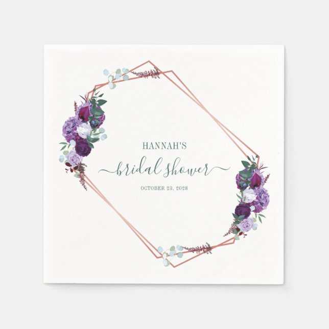 Brautparty für Blumenschrift Serviette (Vorderseite)