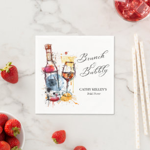 Brautparty für Brunch und Bubbly Champagner Serviette