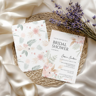 Brautparty für die Blume Peach und Sage Einladung